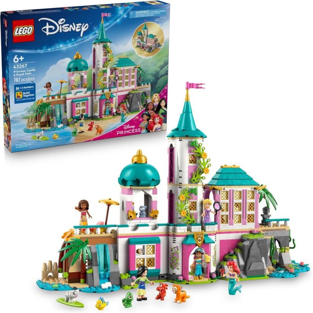 LEGO Disney Princess Castle & Royal Pets 43267, for Ages 6+